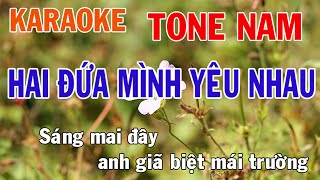 Hai Đứa Mình Yêu Nhau Karaoke Tone Nam Nhạc Sống - Phối Mới Dễ Hát - Nhật Nguyễn