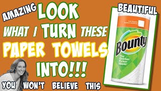 LOOK what I TURN these PAPER TOWELS INTO | AMAZING MUST SEE DIY UNDER $5 | Dollar Tree DIY