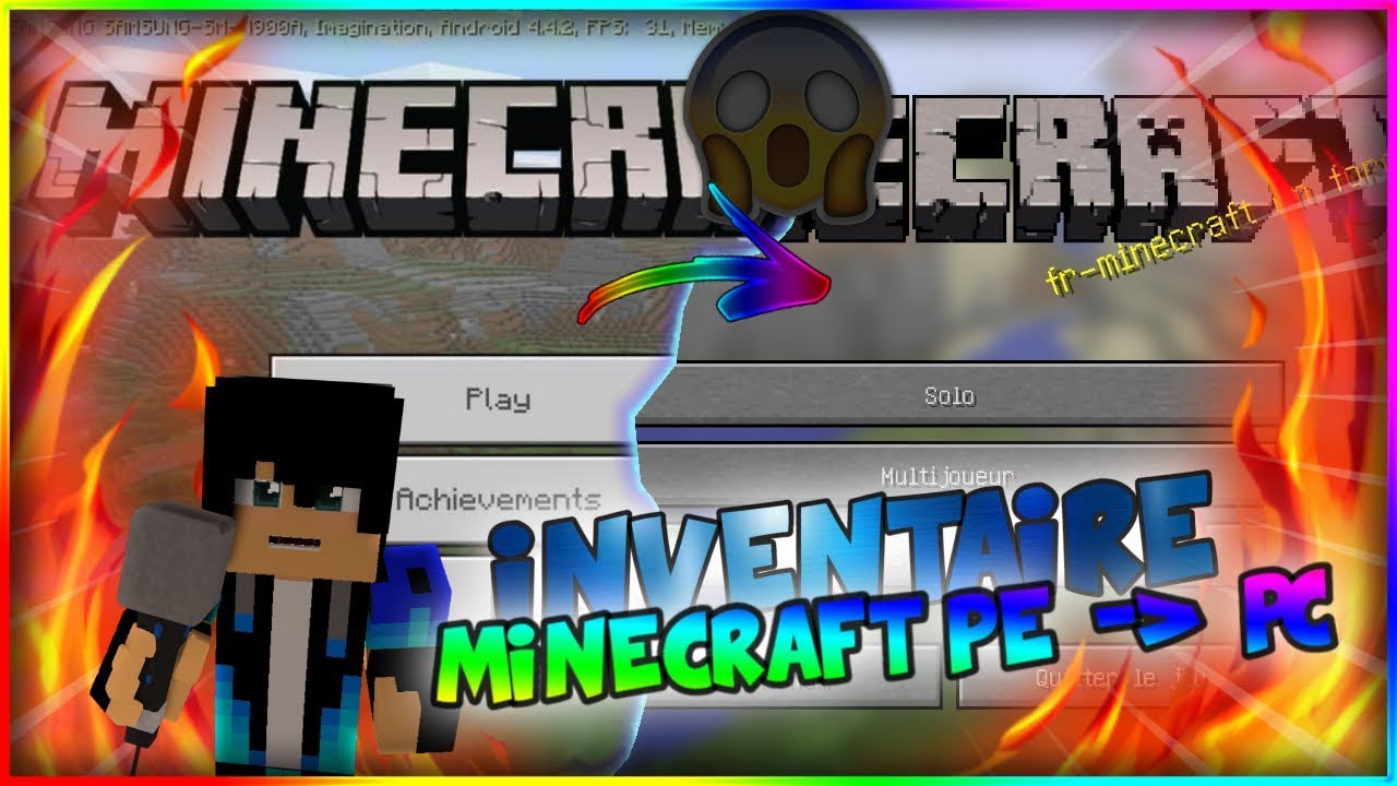 COMMENT CHANGER L'INVENTAIRE DE MINECRAFT PE EN CELUI DE MINECRAFT PC