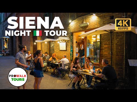 Siena, Italy Evening Walk in Beautiful 4K 60fps with Captions