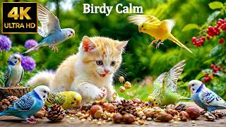 CAT TV NO ADS 🕊️ Calm Birds on Branch with Soft Sounds 🌿 Bird Videos 4K HDR screenshot 4