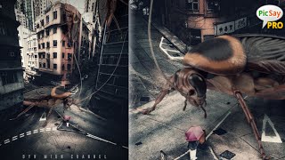 Giant Cockroach in downtown New York photo manipulation | Picsaypro Tutorial screenshot 3