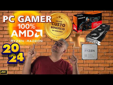 PC GAMER Custo Beneficio para 2024 👉100% AMD 👉 Ryzen 5700x + RX 7600