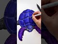 Galaxy Sea Turtle Coloring Cosmic Marker Art Process #drawing #coloring #illustration #sketchbook