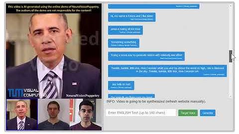 Deep fakes and Neural Voice