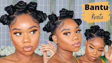 BANTU KNOTS TUTORIAL ON NATURAL HAIR | Protective Style (Braiding Hair) | Chev B.