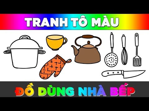 Tranh Tô Màu Đồ Dùng Nhà Bếp Tô Màu Đồ Chơi Nhà Bếp Cho Bé Tập Tô Màu Tại Nhà Bé Học Tô Màu Đơn Giản