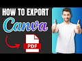 Saving Your Canva File As PDF | Canva How To Export PDF (2024)