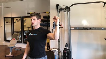 Standing Shoulder Internal Rotation Band with Overhead Press