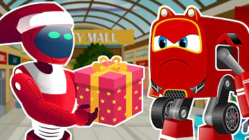 Robo Santa and Invisible Aliens in town | Supercar Rikki Save Us| Kids Car Cartoon