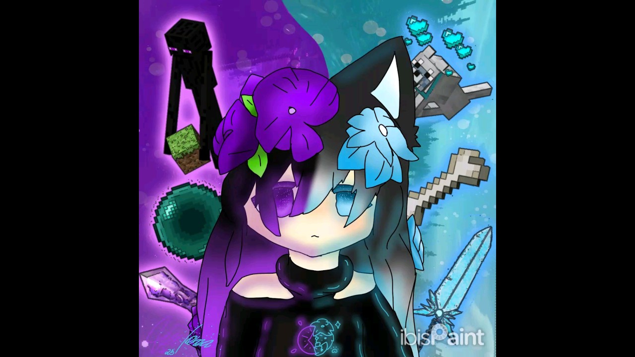 🖤🕴️Esther the EnderGirl & Lupina the WolfGirl💙🐺/MC Avatars in anime/PT 1/