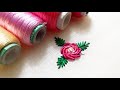 Aari Work Tutorial 87 | Shaded Bullion Rose using Silk Thread for Beginners | Sample Kurti Idea