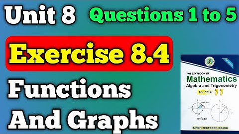 Exercise 8.4 unit 8 functions And Graphs class 11 new mathematics book | first year exercise 8.4