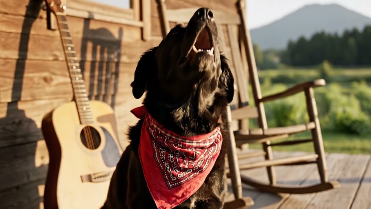 Firefly a dog singing  country girls make do  the dog is black 670746