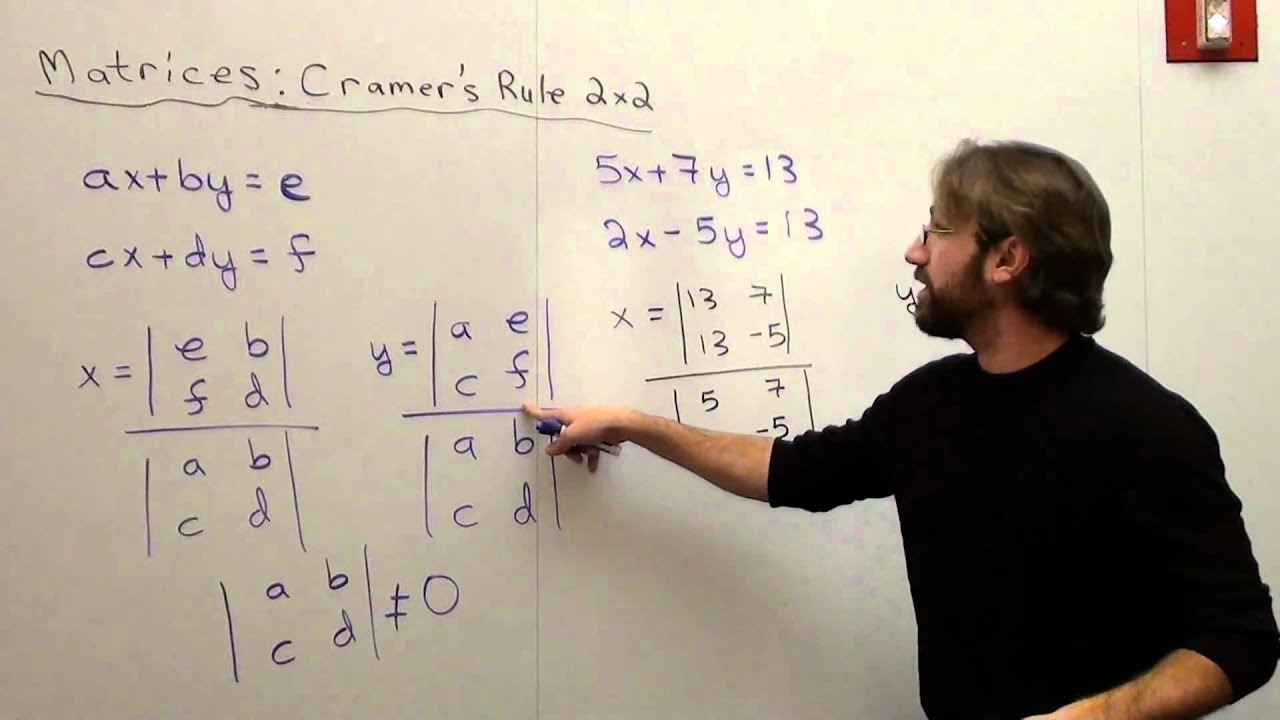 free-math-lessons-matrices-cramer-s-rule-2x2-youtube
