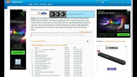 Type Racer Gameplay (Unicomp Ultra Classic 104 US Linux)
