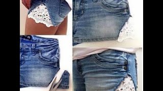 customização short jeans