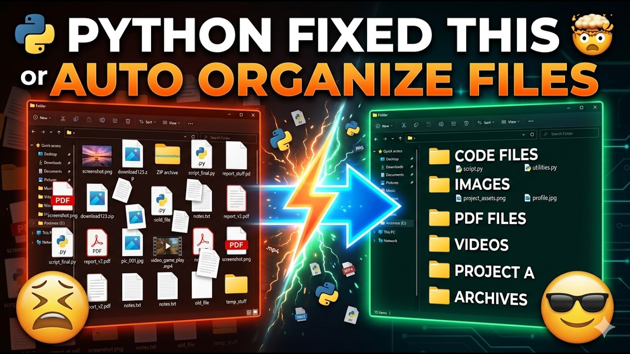 Python Script Organizes Your Folder in Seconds - YouTube