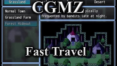 [CGMZ] Fast Travel for RPG Maker MZ
