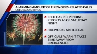 “Overwhelming” number of illegal fireworks calls received by non-emergency line, CSFD says
