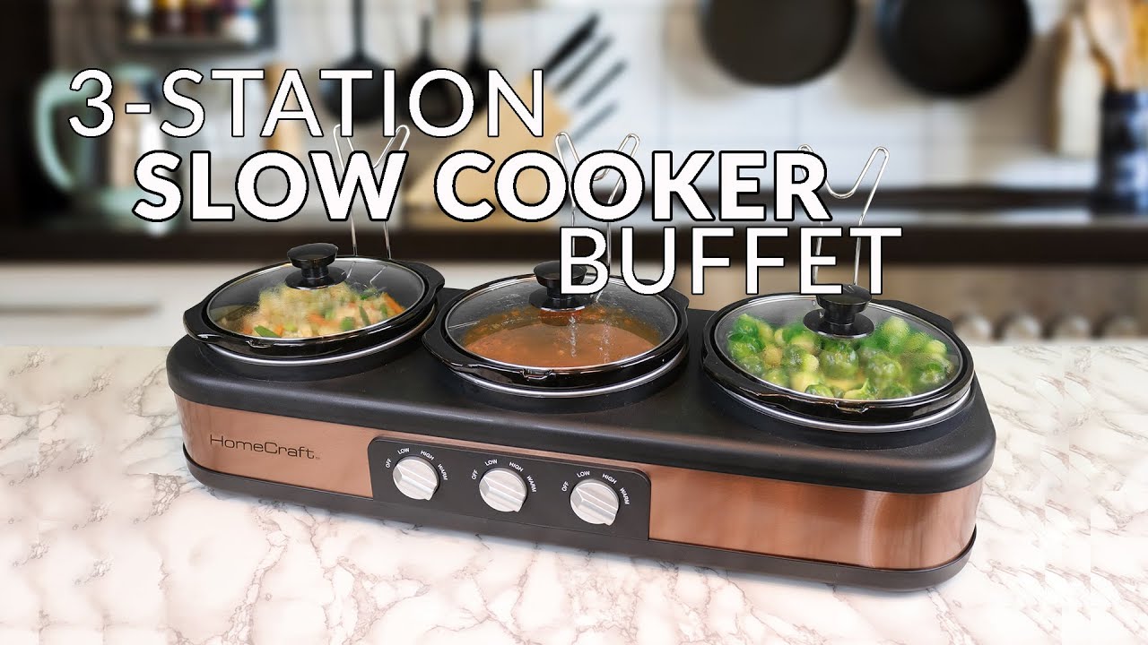 3-Station Slow Cooker Buffet - Meal Planning Mommies