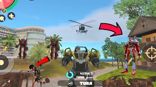 Rope Hero: Vice Town(Robot Machine Destroy Police Robot Car)Fight on the Slope - Android Gameplay HD screenshot 4