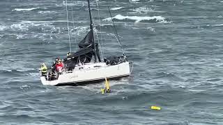 SPECTACULAR RESCUE - two racing sailors saved after 45 minutes overboard using lifesling