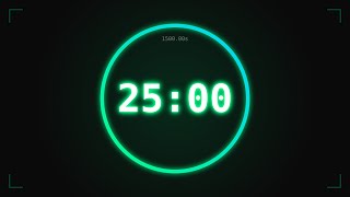 25 Minute Countdown Timer – SILENT – 4K - 60FPS