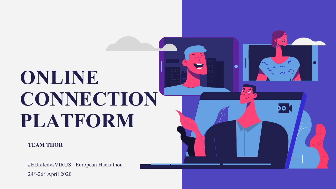 Online Connection Platform EUVsVirus 2020 Hackathon - YouTube