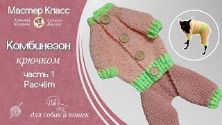 Комбинезон для собаки крючком, Расчёты, DIY Комбинезон для собаки крючком, Расчёты, DIY
