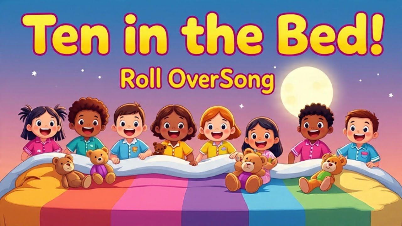 🎵 Ten in the Bed 😴 | Roll Over Song | ZuZoo Nursery Rhymes & Kids Songs ...