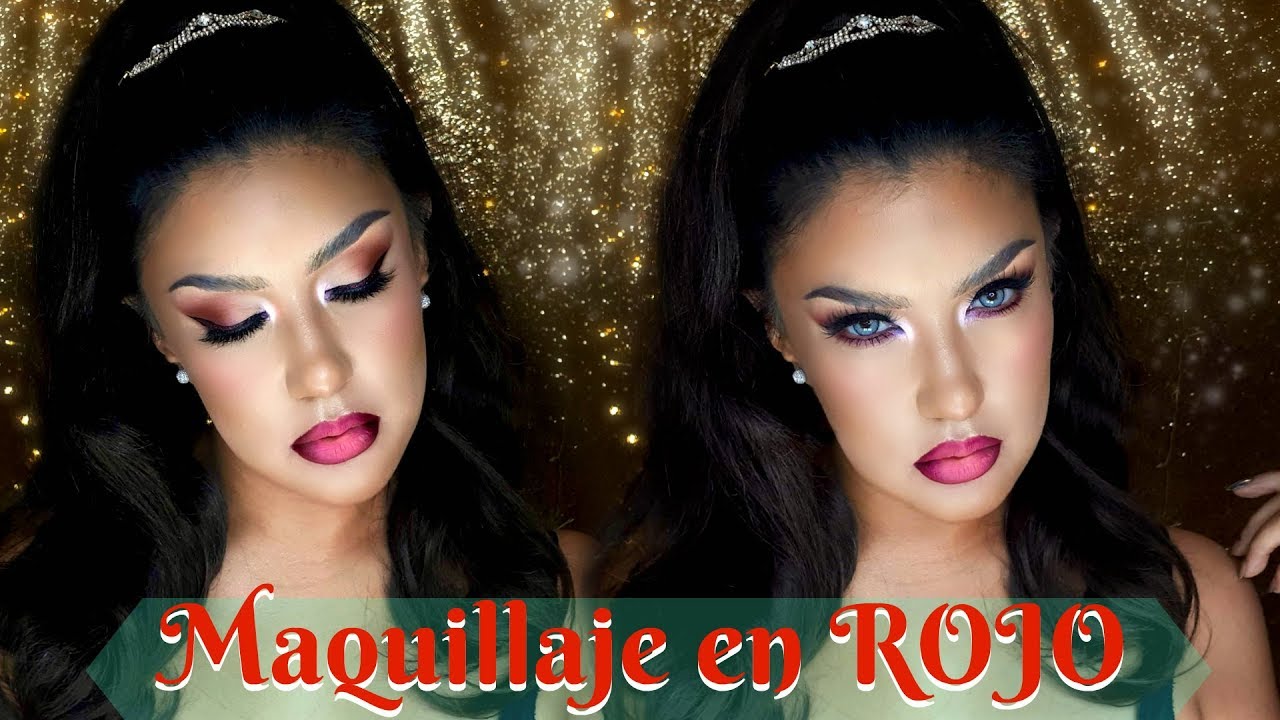 Maquillaje en tonos ROJOS y VINO / RED & BURGUNDY  makeup tutorial| auroramakeup