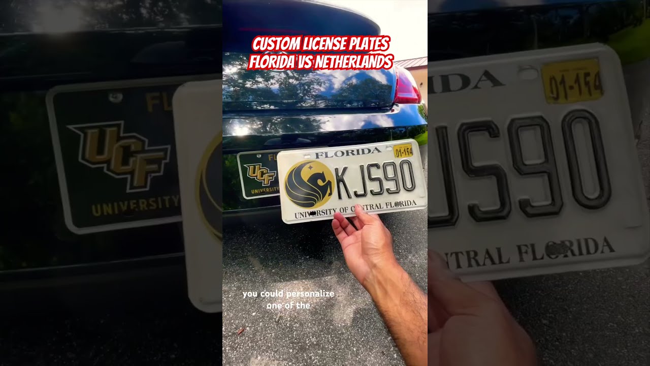 Custom license plates: 🇺🇸vs 🇳🇱 #cars #licenseplate #usa #europe #florida