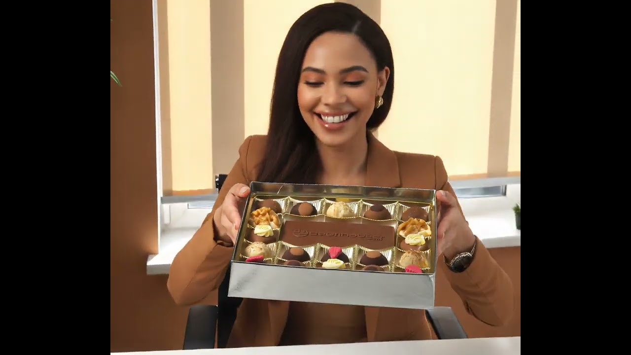 Pure Freude verschenken – Die Schokologo Premium-Pralinenbox.