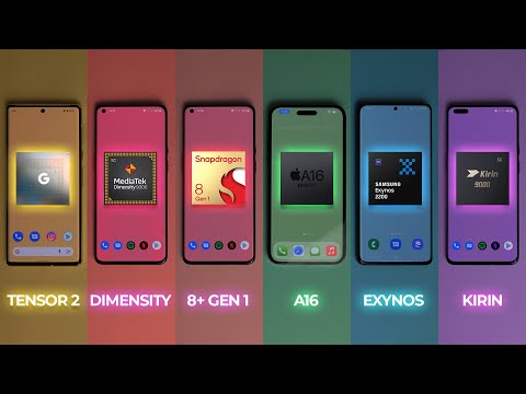 The MOST powerful smartphone chip 3.0! A16 vs 8+ Gen1 vs Tensor 2 vs Exynos vs Dimensity vs Kirin!