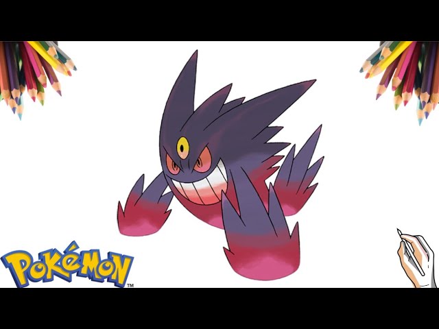 Shiny Mega Gengar  Pokémon desenho, Pokemon, O pokemon