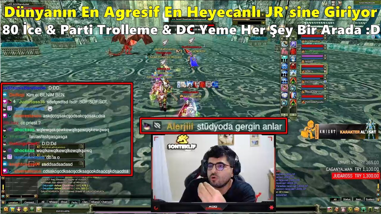 AOG - Dünyanın En Agresif En Heyecanlı JR'sine Giriyor Chat Çıldırdı :D | Knight Online