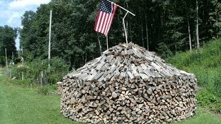 W VA round fire wood pile's