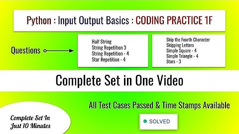 Python Coding Practice 1F : String Manipulation and Patterns #coding #python #pythontutorial #viral