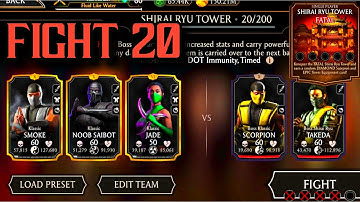Shirai Ryu Tower Fatal Boss Battle 20 Fight + Reward | MK Mobile