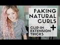 Faking Natural Curls Hair Tutorial + Clip-in Extension Styling Tips