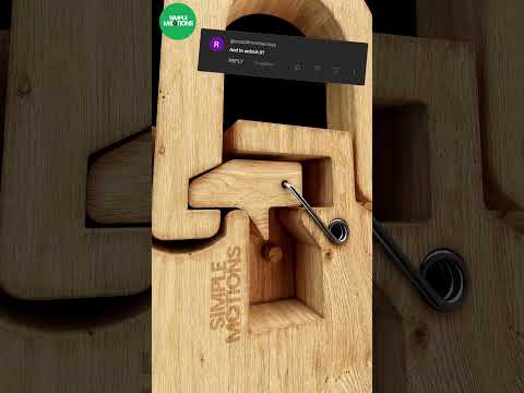 Locking and unlocking antique wooden padlock, idea