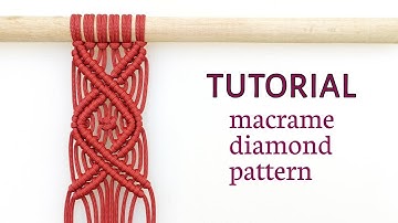 TUTORIAL | macrame diamond pattern | Simple Diy Macrame Wall Hanging -Easy Macrame Tutorial