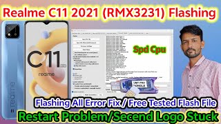 Realme C11 2021 RMX3231 Flashing | Second Logo Stuck &amp; Restart Problem Fix (UMT Dongle) 🔥