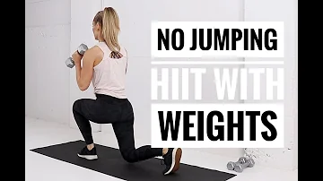 LOW IMPACT HIIT Workout With Weights // No Jumping