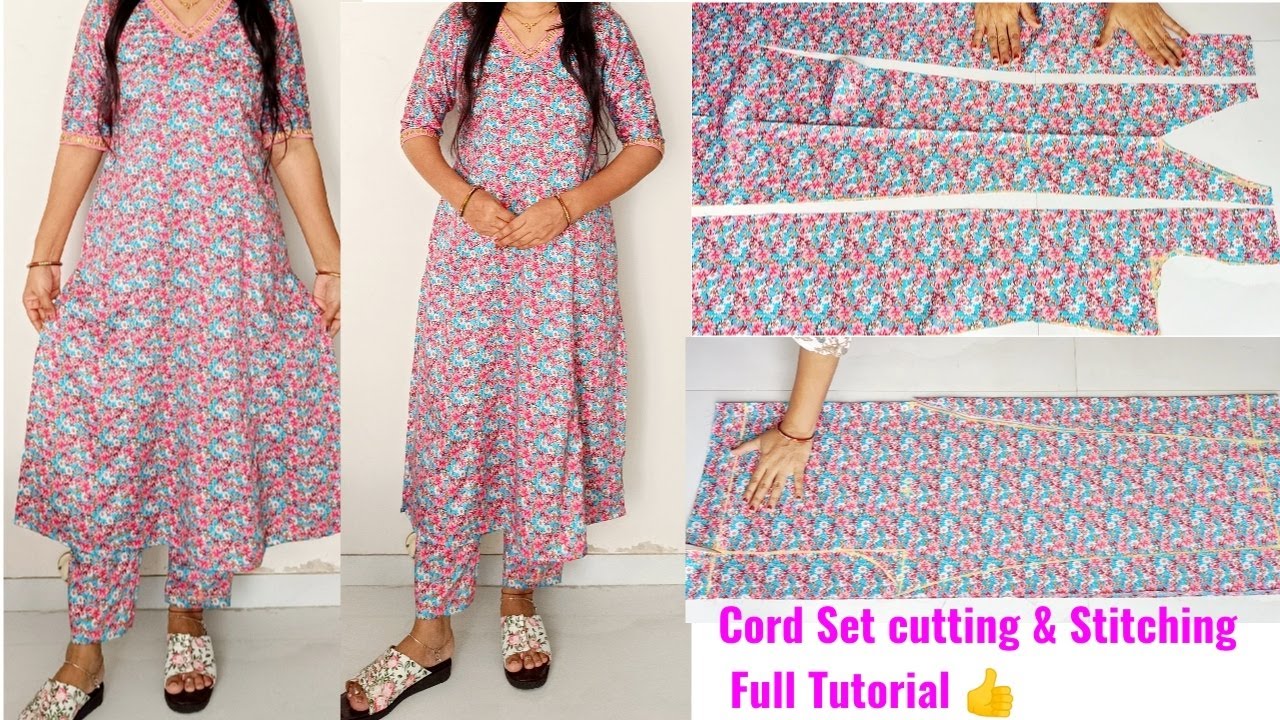 Cord Set Cutting and stitching Full |Trendy Cord set Cutting and stitching | kurti Cutting | pant