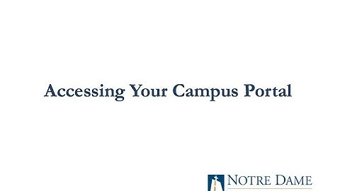 Accessing Your Campus Portal