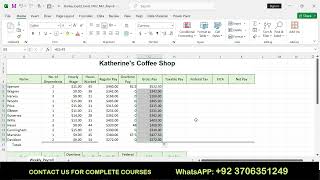 Exp22_Excel_Ch02_ML1 - Katherine's Coffee Shop Weekly Payroll | Exp22 Excel Ch02 ML1 Katherine_Ch02