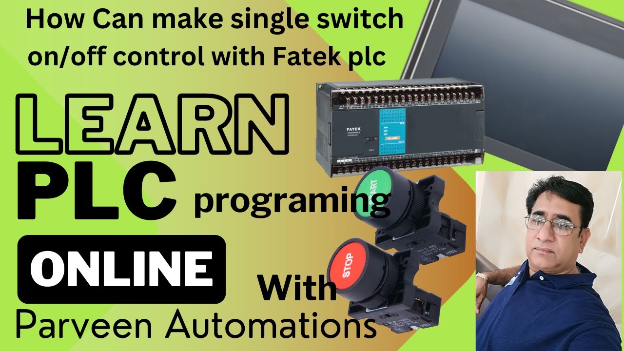 how can make single switch on/off control with fatek plc - YouTube
