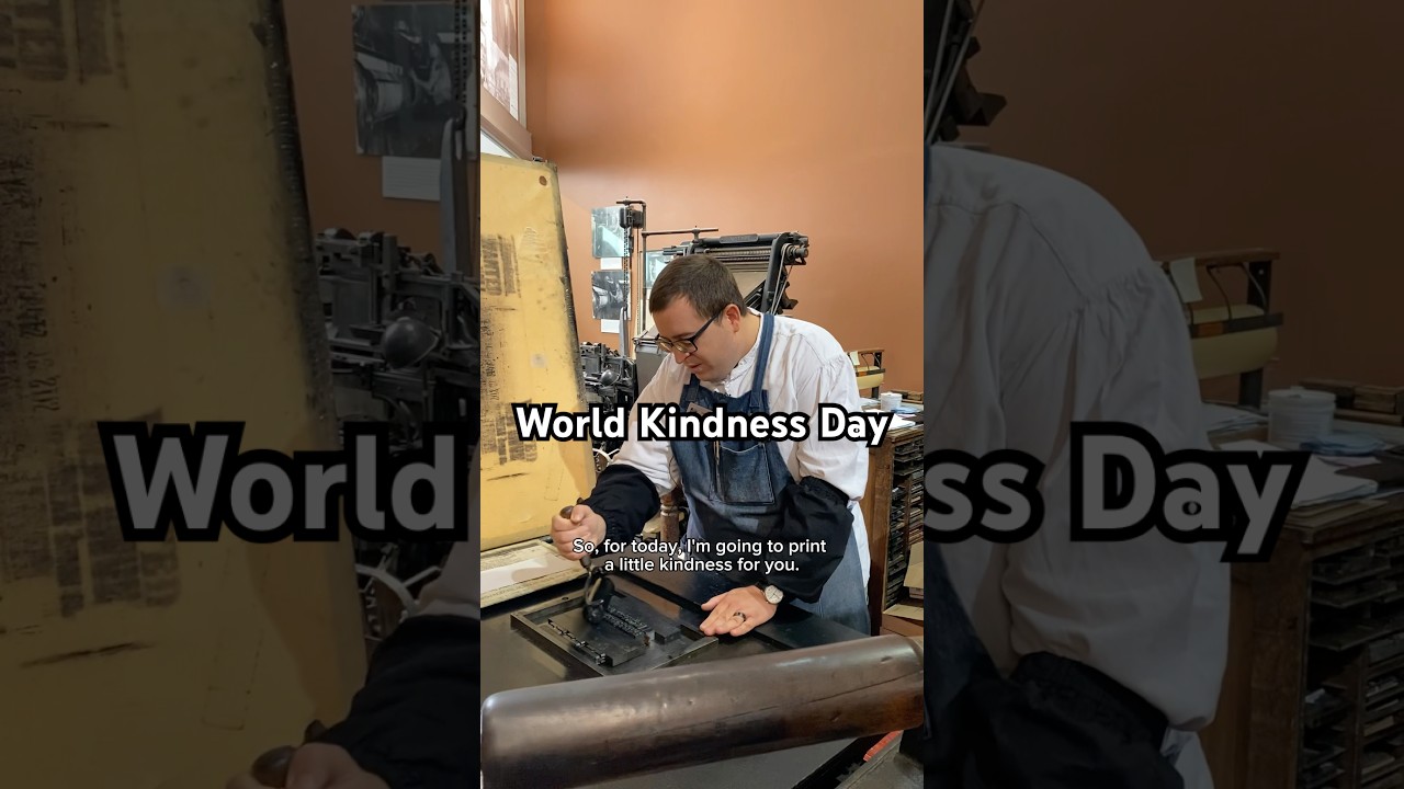Printing a kindness phrase for World Kindness Day (November 13)